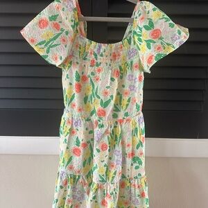 Cat & Jack Multicolor Floral Dress with Ruffled Sleeves